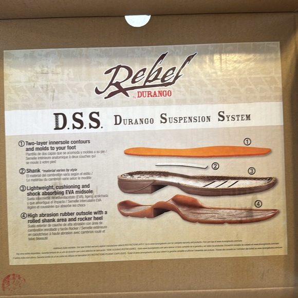 Durango Women’s Black Faded Flag Harness Boot size 6.5 medium. New in Box - Picture 14 of 14